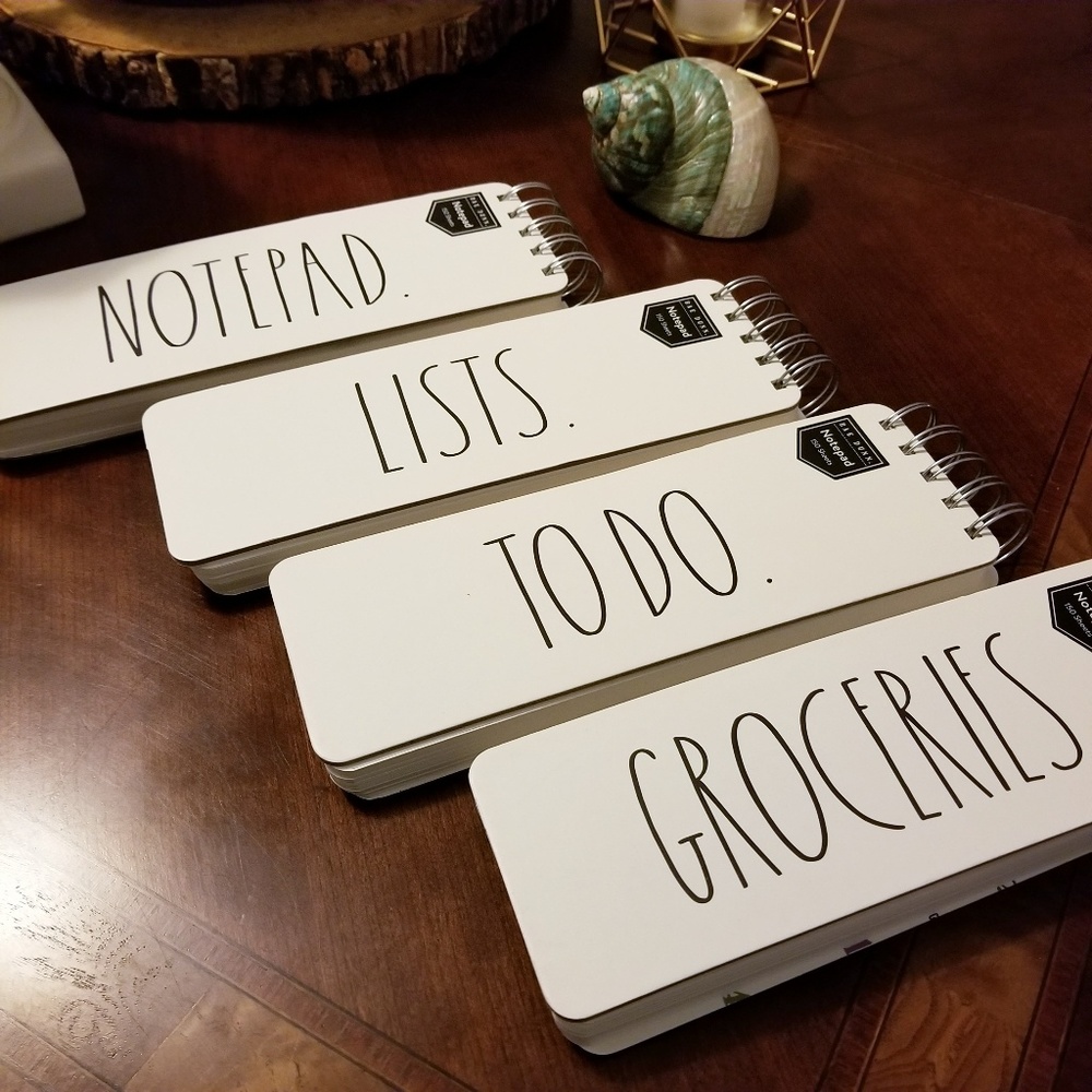 Rae Dunn. Ring bound notepads